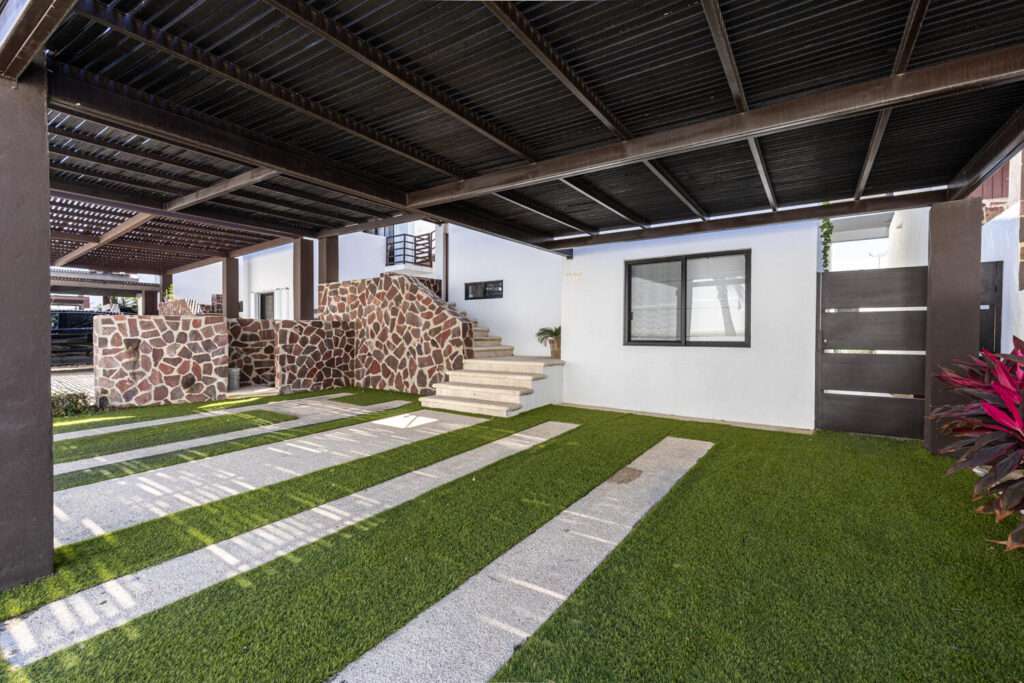 Los Cabos Cabo Del Mar Ecopark This Cabo del Sol Model (largest) situated in Cabo del Mar showcases a variety of premium upgrades. Featuring high-end stainless steel appliances, new flooring, enclosed garage and stylish Mexican contemporary accents, this home also includes a maid's quarters for added convenience. Its proximity to shopping and downtown Cabo makes it an ideal choice for those seeking a sophisticated lifestyle. Perfect for rooftop gatherings, the residence is just a stone's throw away from the community pool. For more information or to schedule a for sale