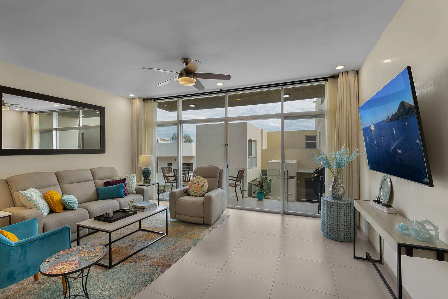 Los Cabos Blue Bay-Pedregal Discover one of the best-priced condominiums located within the prestigious gated community of Pedregal. This single-level residence offers a highly desirable open concept layout, almost 2,000 Sq Ft, including three large bedrooms and three large newly renovated baths with walk-in showers. Two of the bedrooms feature spacious furnished patios while the open living area boasts a furnished patio with gas grill, ready for entertaining. This stunning Blue Bay Plus condominium is also an excellent rental opportunity. Ideally situated within walking distance to downtown Cabo San Lucas, the marina, and the beach, this residence combines luxury, comfort, and convenience. The condo has been redesigned and beautifully furnished, Ownership also includes access to Pedregal's exclusive amenities, such as gated security, semi-private neighborhood pools, tennis and pickleball courts, Blue Moon Park, and on-site restaurants. Additionally, owners may opt to become members of the Pedregal Mountain Club, offering world-class fitness, spa, dining, and social amenities.This property represents a rare opportunity to own a luxury, move-in-ready condo in one of Cabo's most sought-after communities. for sale