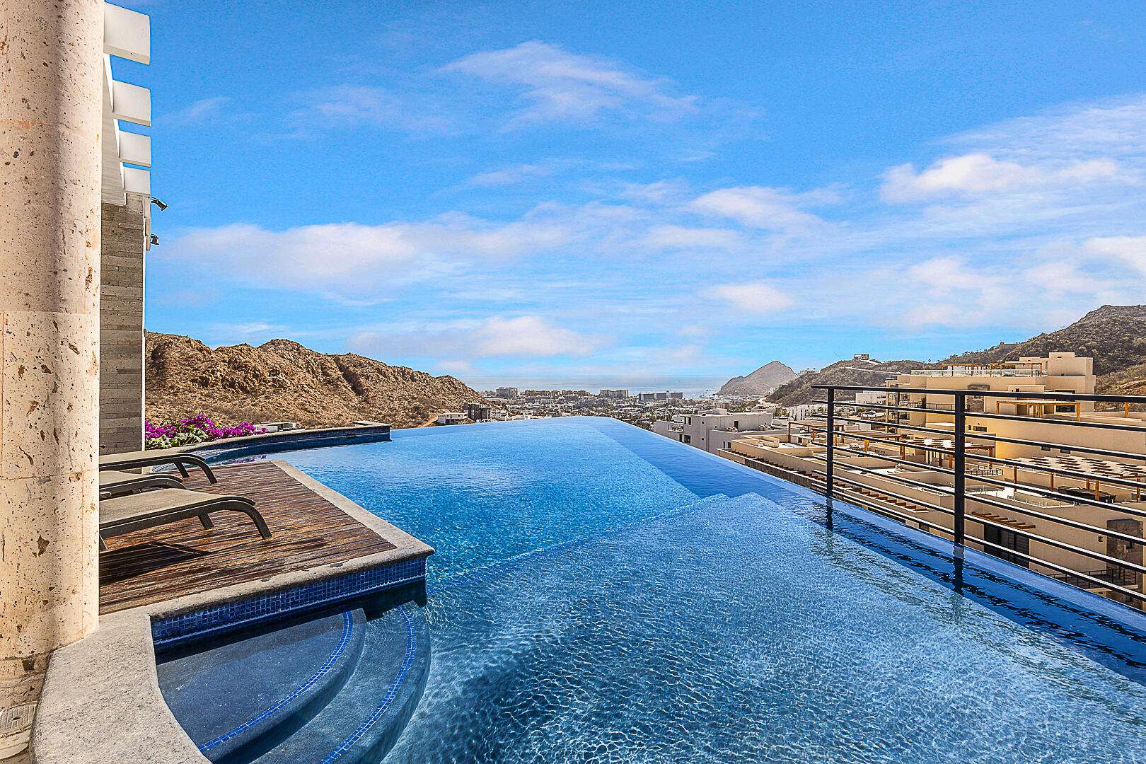 Los Cabos Three Point Tower Experience elevated living in this one-of-a-kind turnkey penthouse in downtown Cabo--only 3 penthouse condos in the building. Fully furnished 2BD/2.5BA with designer finishes, two oversized closets, and two secured garage spots behind a mechanic gate and secured entry door. Built in 2023, this stylish retreat offers peace of mind and comfort. Enjoy panoramic bay and city for sale