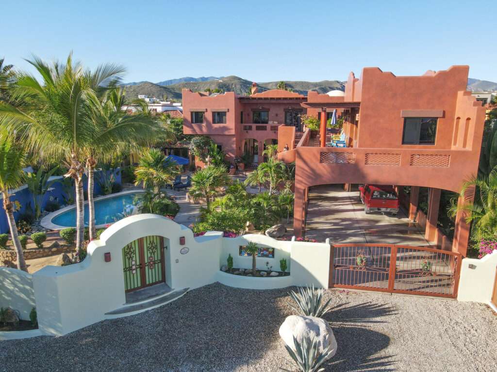 Los Cabos Blue Moon Located in the prestigious gated community of Pedregal, Villa De La Luz offers timeless Mexican Hacienda architecture combined with spacious living and exceptional comfort.This beautifully designed residence features expansive indoor and outdoor areas, ideal for both full-time living and entertaining. Bright interiors flow seamlessly to generous terraces, creating the perfect setting to enjoy Cabo's lifestyle.The home offers 6 en-suite bedrooms, a fully equipped kitchen, and thoughtfully designed living spaces. Outdoor amenities include a private swimming pool, jacuzzi, and BBQ area, providing an ideal environment for relaxation and gatherings.Include a two-car garage, ample storage, and access to Pedregal's exclusive amenities, including 24/7 security, beach and green areas. – Casa BY9, Cabo San Lucas, BS