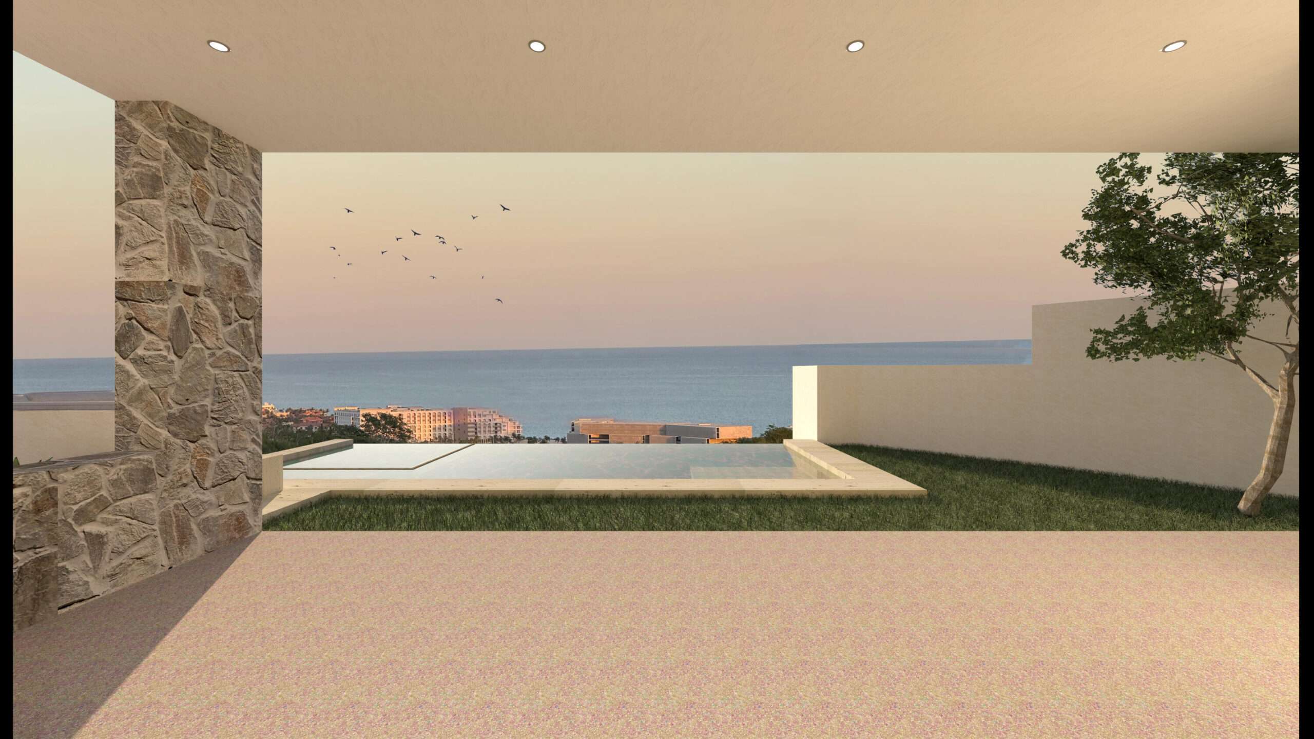 Los Cabos El Tule-Inland:General Pre-construction residence in Rancho Los Tules, Los Cabos. Features 4 bedrooms, each with a full bathroom and walk-in closet, offering privacy and comfort. Enjoy ocean for sale