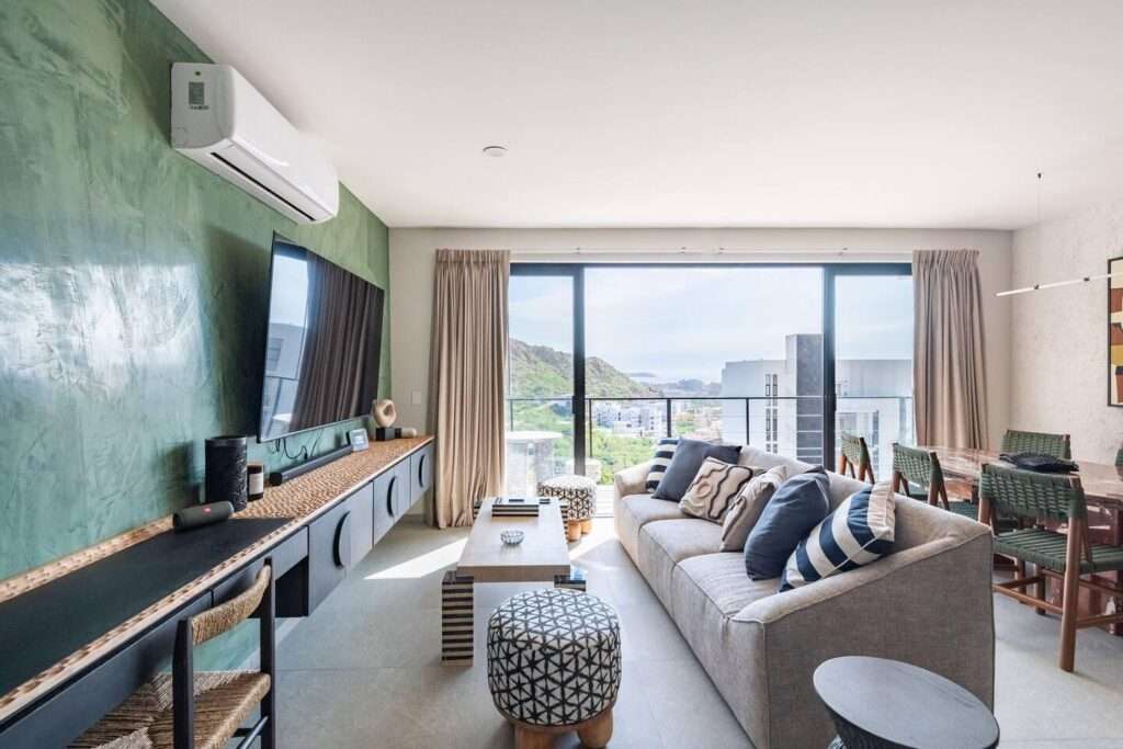 Los Cabos Lunaterra Ii Discover elevated living in this exquisitely styled 2-bedroom condo in Cabo's prime Downtown Sunset area—steps from the marina, dining, and nightlife, yet tucked away for peace and privacy. Enjoy panoramic – Condo Lunaterra, Cabo San Lucas, Cabo San Lucas, BS