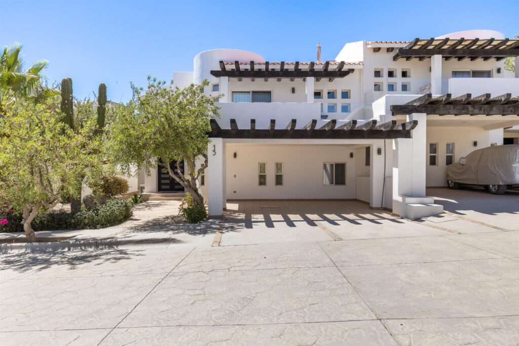 Los Cabos Cabo Del Mar Ecopark This Cabo del Sol Model (largest) situated in Cabo del Mar showcases a variety of premium upgrades. Featuring high-end stainless steel appliances, new flooring, enclosed garage and stylish Mexican contemporary accents, this home also includes a maid's quarters for added convenience. Its proximity to shopping and downtown Cabo makes it an ideal choice for those seeking a sophisticated lifestyle. Perfect for rooftop gatherings, the residence is just a stone's throw away from the community pool. For more information or to schedule a for sale