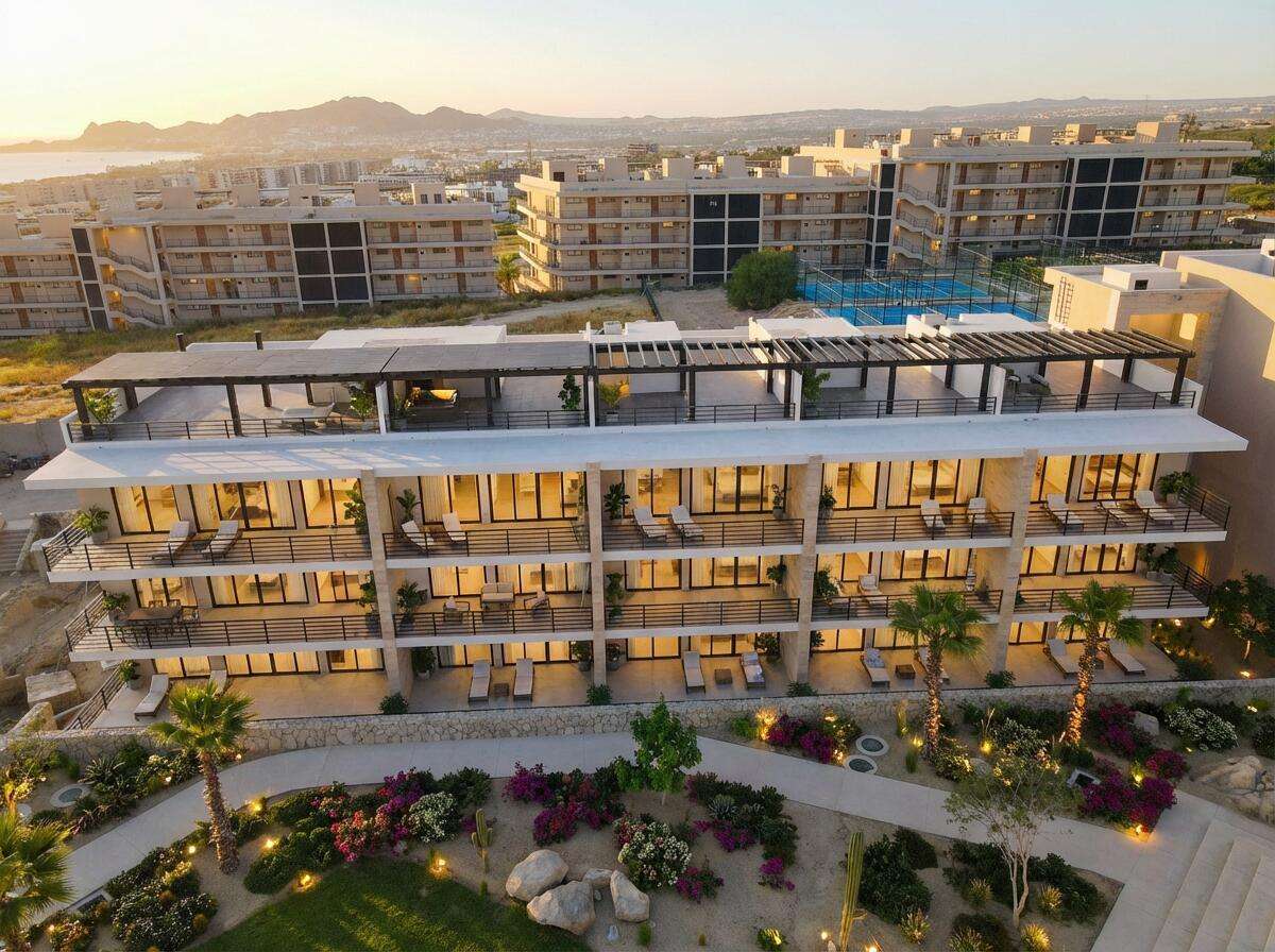 Los Cabos Tramonti Paradiso This ground-floor unit is especially appealing for families or investors targeting pet-friendly or rentals units, thanks to direct garden access, a serene setting, and the convenience of bypassing stairs or elevators all with the comfort, style, and prestige that define Tramonti Paradiso.Beyond the onsite perks, ownership also grants you exclusive access to the elite lifestyle of Quivira Golf Club and Pueblo Bonito Resorts with discounts and privileges at their 29 restaurants, spa and dining venues, elevating this condo from a home to a long-term investment in lifestyle and value.The unit location is so close to the amenities at your doorstep: a semi-Olympic pool, cutting-edge gym, pickleball/paddle courts, clubhouse, business center,deli for sale