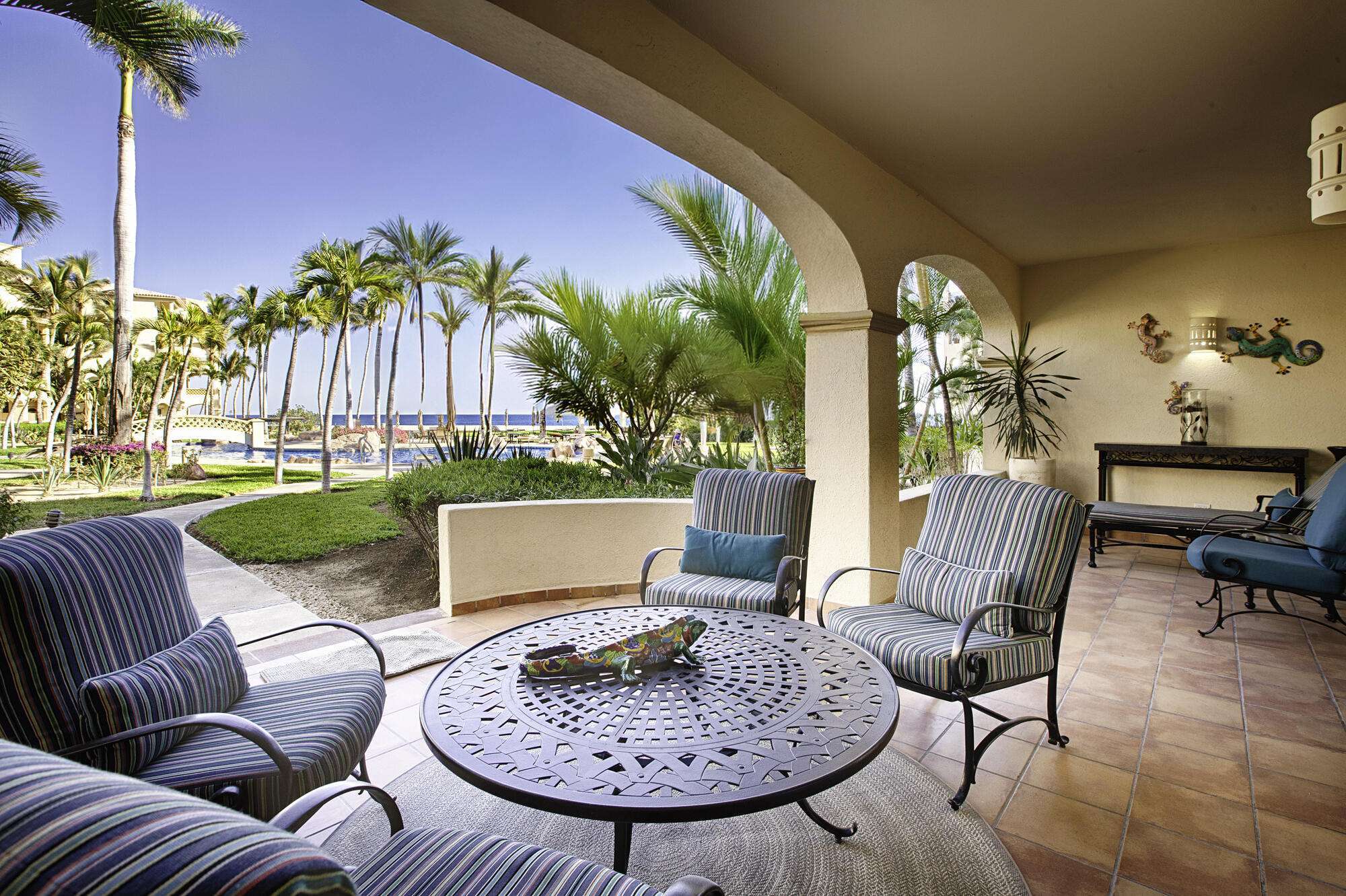 Los Cabos Las Mananitas Prime rental and residential beachfront location within pet-friendly LAS MANANITAS OCEANFRONT PH 1. Large remodeled turnkey 3 bed/ 3 bath first-floor location with GARAGE #15. Attractively located rental investment steps to the beach and pool with positive walk-score. Tastefully decorated, zoned A/C, purified water system, satellite TV, Wi-Fi, owner storage closet, Alderwood cabinets, stainless steel appliances, granite, tumbled marble throughout. Rental-ready to offset expenses. 3 heated swimming pools w/ spas, on-site management services, large gym, lighted tennis court and 2 pickleball courts, basketball, putting green, car wash, pet area, 24 hr security. Walking distance to supermarkets, restaurants & historic town of San Jose del Cabo. Close to the marina & shops. Read for sale
