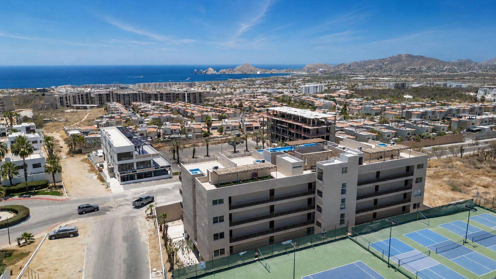 Los Cabos Balena Smart coastal living meets modern comfort at Balena Los Cabos. This low-density development with only 24 residences offers spacious 3-bedroom condos designed for comfortable living and strong investment potential in one of Cabo's fastest-growing areas.Ready to move in and fully completed, these modern residences feature quality finishes, open layouts, underground parking with elevator access, and spectacular ocean and Arch – Tezal Sea of cortez, Cabo Corridor, BS