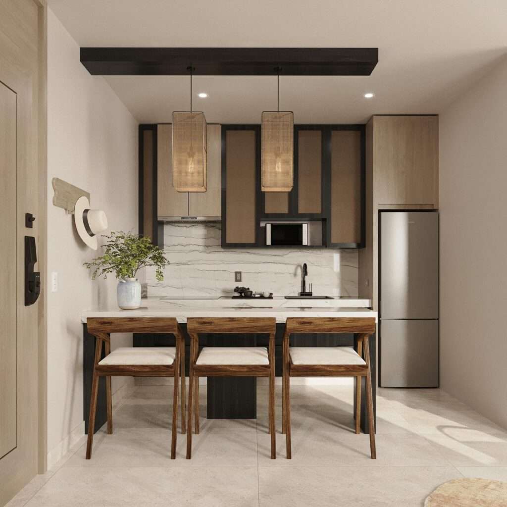 Los Cabos Kamu Living KAMU Living 313 es una unidad de dos recámaras en preventa, ideal para quienes buscan mayor comodidad y potencial de rentabilidad en El Tezal.El desarrollo integra amenidades tipo hotel como alberca, jacuzzi, gimnasio, rooftop, coworking, elevador y estacionamiento subterráneo. La operación de rentas vacacionales estará a cargo de Momentum, empresa especializada en la administración y promoción de propiedades en plataformas como Airbnb, Booking y Expedia.Además, KAMU Living contará con locales comerciales en planta baja y la presencia de IWG con oficinas y consultorios, creando un entorno dinámico de servicios, trabajo y hospitalidad. With a hotel reservation system integrated with leading platforms like Expedia, Booking, Airbnb, and other powerful engines, supported by expert hospitality managers in Los Cabos, KAMU Living ensures optimal exposure and high occupancy rates.Designed by seasoned developers with extensive experience in Los Cabos' hospitality industry, KAMU Living promises higher returns than traditional vacation rentals while offering a luxurious lifestyle and unmatched convenience. – EL TEZAL, Cabo Corridor, BS